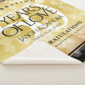 Elegant 50th Golden Wedding Jubileum Sherpa Deken (3/4)