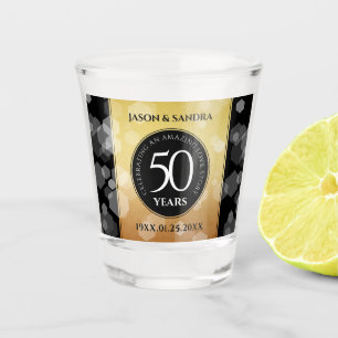 Elegant 50th Golden Wedding Jubileum Shot Glas