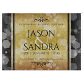 Elegant 50th Golden Wedding Jubileum Snijplank (Voorkant)