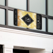 Elegant 50th Golden Wedding Jubileum Spandoek (Buitenkant Gebouw)