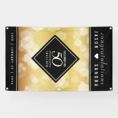 Elegant 50th Golden Wedding Jubileum Spandoek (Horizontaal)