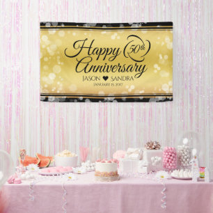 Elegant 50th Golden Wedding Jubileum Spandoek