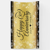 Elegant 50th Golden Wedding Jubileum Spandoek (Verticaal)