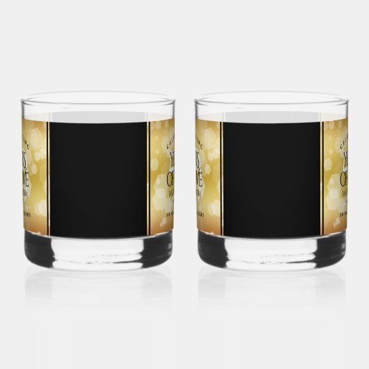 Elegant 50th Golden Wedding Jubileum Whisky Glas (Rechts)