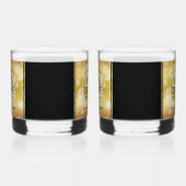 Elegant 50th Golden Wedding Jubileum Whisky Glas (Links)