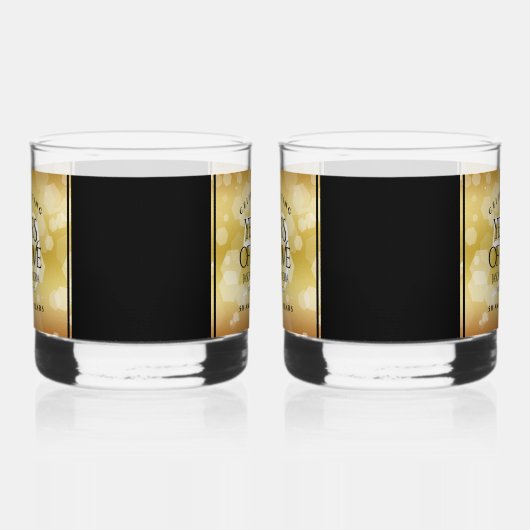 Elegant 50th Golden Wedding Jubileum Whisky Glas (Links)