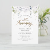 Elegant 50th (of ander) Jubileum voor weddenschapp Kaart (Staand voorkant)