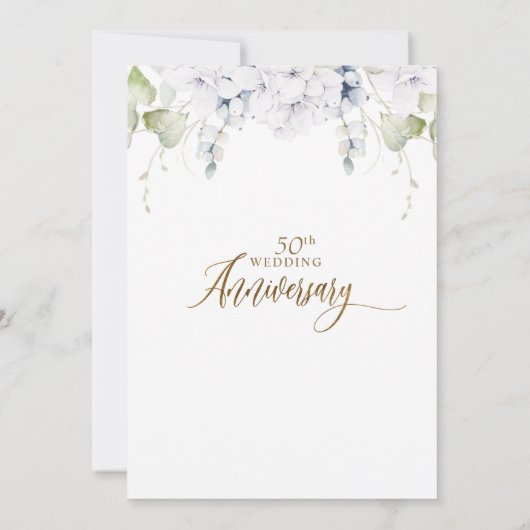 Elegant 50th (of ander) Jubileum voor weddenschapp Kaart (Achterkant)