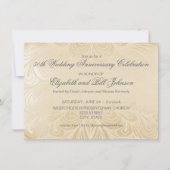Elegant 50th Silver Wedding Jubileum Kaart (Voorkant)