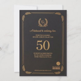 Elegant 50th Wedding Anniversary Card Kaart