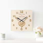 Elegant 50th Wedding Anniversary Clock with NAMES Vierkante Klok (Huis)