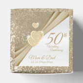 Elegant 50th Wedding Jubileum Bedankdoosjes (Bovenkant)