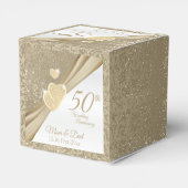 Elegant 50th Wedding Jubileum Bedankdoosjes (Achterkant)