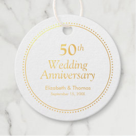 Elegant 50th Wedding Jubileum Bedankjes Labels