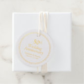 Elegant 50th Wedding Jubileum Bedankjes Labels (Met doos)