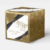 Elegant 50th Wedding Jubileum Favor Box Bedankdoosjes (Voorkant Zijde)