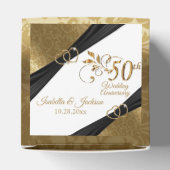 Elegant 50th Wedding Jubileum Favor Box Bedankdoosjes (Bovenkant)