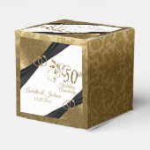 Elegant 50th Wedding Jubileum Favor Box Bedankdoosjes (Achterkant)
