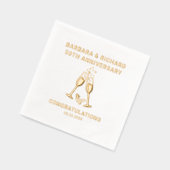 Elegant 50th Wedding Jubileum Folie Servetten (Links)