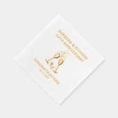 Elegant 50th Wedding Jubileum Folie Servetten (Rechts)