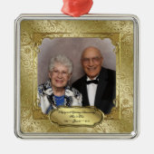 Elegant 50th Wedding Jubileum Foto Ornament (Voorkant)