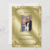 Elegant 50th Wedding Jubileum Foto Uitnodiging (Voorkant)