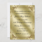 Elegant 50th Wedding Jubileum Foto Uitnodiging (Achterkant)