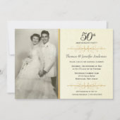 Elegant 50th Wedding Jubileum Fotouitnodiging Kaart (Voorkant)