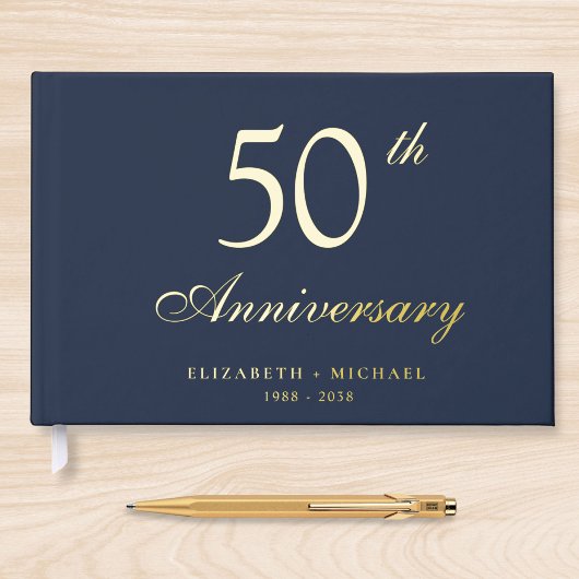 Elegant 50th Wedding Jubileum Gastenboek