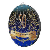 Elegant 50th Wedding Jubileum Gifts Dartbord (Voorkant Rechts)