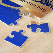 Elegant 50th Wedding Jubileum Gifts Legpuzzel (Zijkant)
