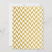 Elegant 50th Wedding Jubileum Gold Invite Kaart (Achterkant)