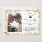 Elegant 50th Wedding Jubileum Kaart (Voorkant)