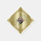 Elegant 50th Wedding Jubileum Paper Napkin Servetten (Hoek)