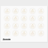 Elegant 50th Wedding Jubileum Ronde Sticker (Vel)