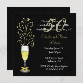 Elegant 50th Wedding Jubileum Uitnodiging (Voorkant / Achterkant)