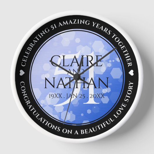 Elegant 51st Sapphire Wedding Jubileum (Voorkant)