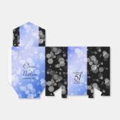 Elegant 51st Sapphire Wedding Jubileum Bedankdoosjes (Uitgevouwen)