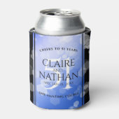 Elegant 51st Sapphire Wedding Jubileum Blikjeskoeler (Blikje Voorkant)