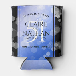 Elegant 51st Sapphire Wedding Jubileum Blikjeskoeler