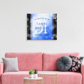 Elegant 51st Sapphire Wedding Jubileum Canvas Afdruk (Insitu (Woonkamer))