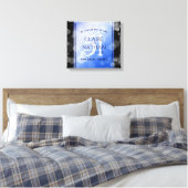 Elegant 51st Sapphire Wedding Jubileum Canvas Afdruk (Insitu (Slaapkamer))