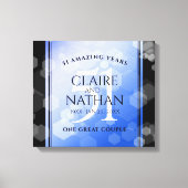 Elegant 51st Sapphire Wedding Jubileum Canvas Afdruk (Voorkant)