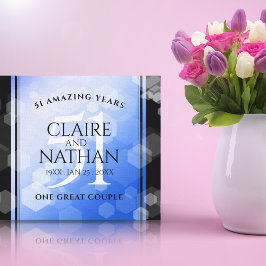 Elegant 51st Sapphire Wedding Jubileum Canvas Afdruk