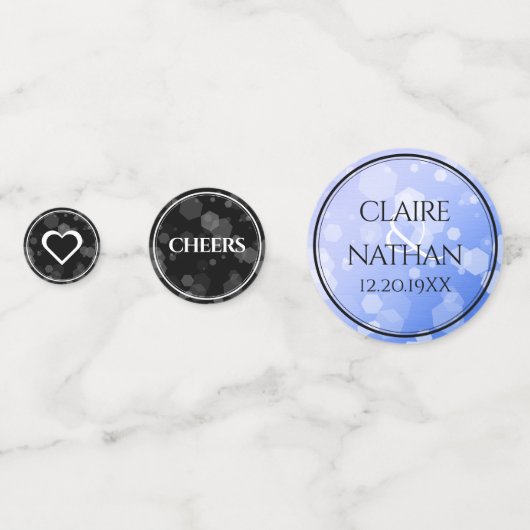 Elegant 51st Sapphire Wedding Jubileum Confetti (Achterkanten)