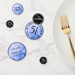 Elegant 51st Sapphire Wedding Jubileum Confetti