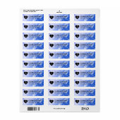 Elegant 51st Sapphire Wedding Jubileum Etiket (Full Sheet)