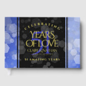 Elegant 51st Sapphire Wedding Jubileum Gastenboek (Voorkant)