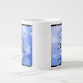 Elegant 51st Sapphire Wedding Jubileum Grote Koffiekop (Voorkant)