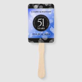 Elegant 51st Sapphire Wedding Jubileum Handwaaier